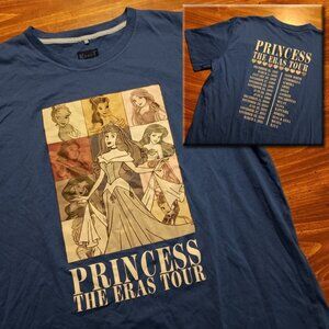 DISNEY PRINCESS / TAYLOR SWIFT PARODY T-SHIRT - XL // Eras Tour Funny Crossover